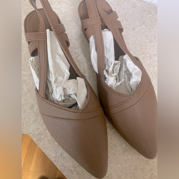 Brand new, never worn slip on shoes with wedge heel. - Picture 1 of 3